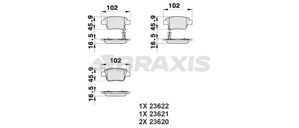 BRAXIS AB0101 Arka Fren Balatası