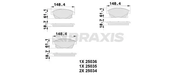 BRAXIS AB0107 Ön Fren Balatası