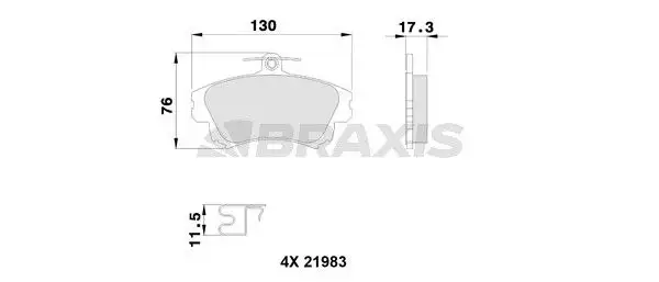 BRAXIS AB0112 Ön Fren Balatası