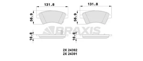 BRAXIS AB0121 Ön Fren Balatası 71742853