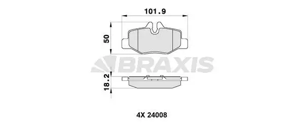 BRAXIS AB0164 Arka Fren Balatası