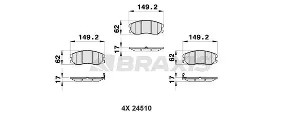 BRAXIS AB0172 Ön Fren Balatası