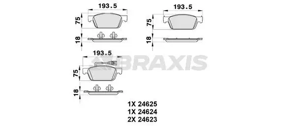 BRAXIS AB0195 Ön Fren Balatası