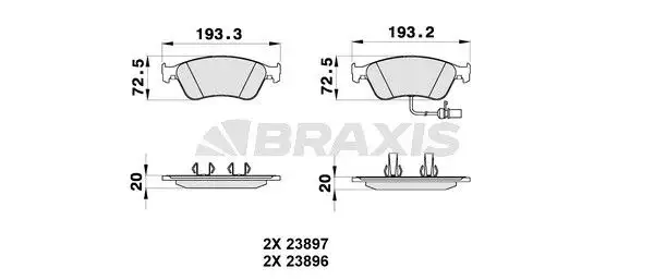 BRAXIS AB0320 Ön Fren Balatası