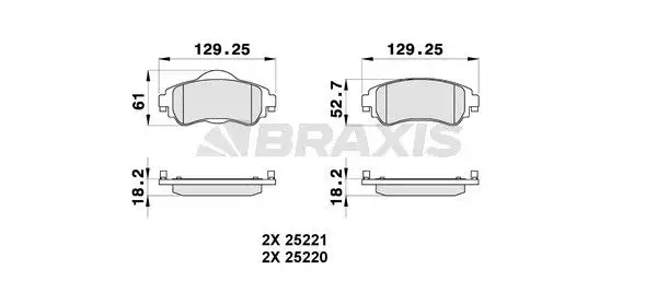 BRAXIS AB0321 Ön Fren Balatası