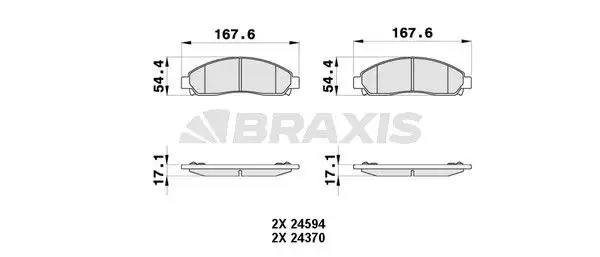 BRAXIS AB0377 Ön Fren Balatası 8973682520