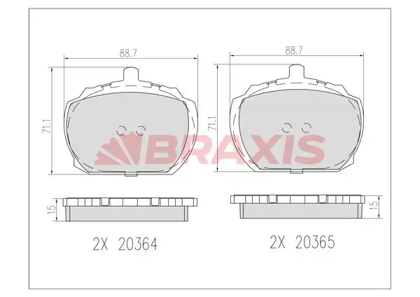 BRAXIS AB0601 Ön Fren Balatası