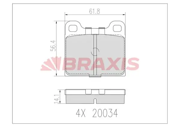 BRAXIS AB0603 Arka Fren Balatası