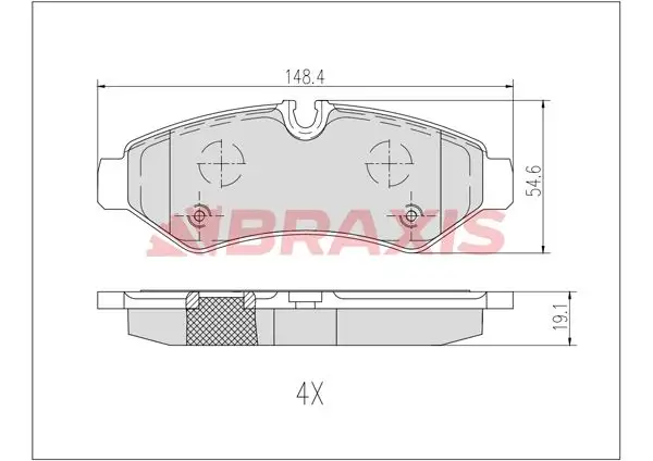 BRAXIS AB0631 Arka Fren Balatası