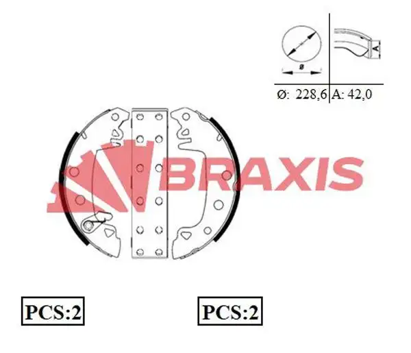 BRAXIS AC0002 Arka Fren Balatası