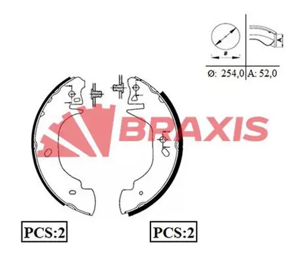 BRAXIS AC0008 Arka Fren Balatası