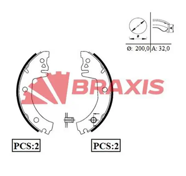 BRAXIS AC0015 Arka Fren Balatası