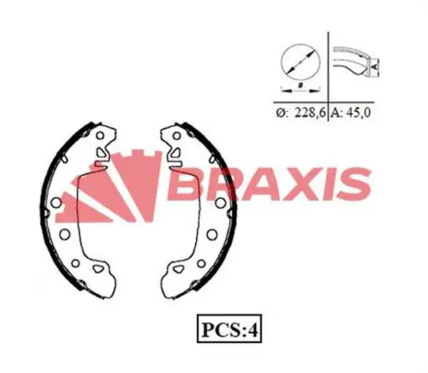 BRAXIS AC0018 Arka Fren Balatası