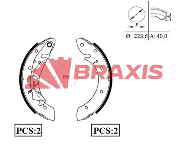 BRAXIS AC0023 Arka Fren Balatası
