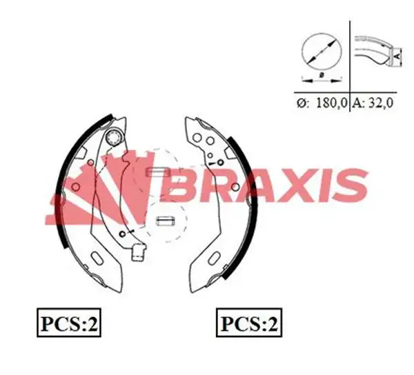 BRAXIS AC0028 Arka Fren Balatası