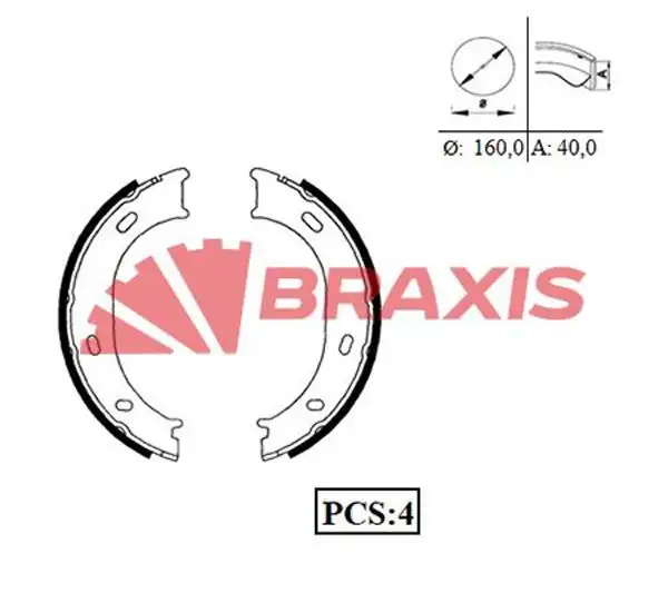 BRAXIS AC0039 El Fren Balatası