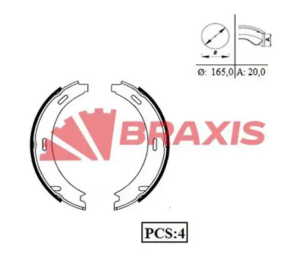 BRAXIS AC0041 El Fren Balatası