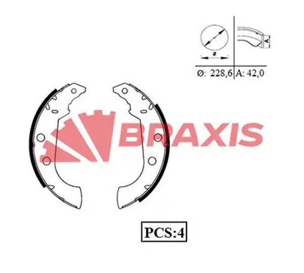 BRAXIS AC0043 Arka Fren Balatası