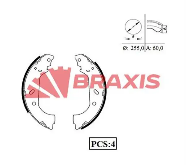 BRAXIS AC0048 Arka Fren Balatası
