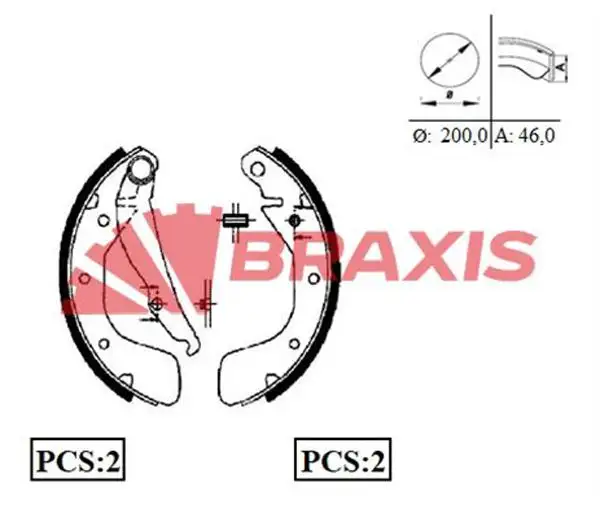 BRAXIS AC0056 Arka Fren Balatası