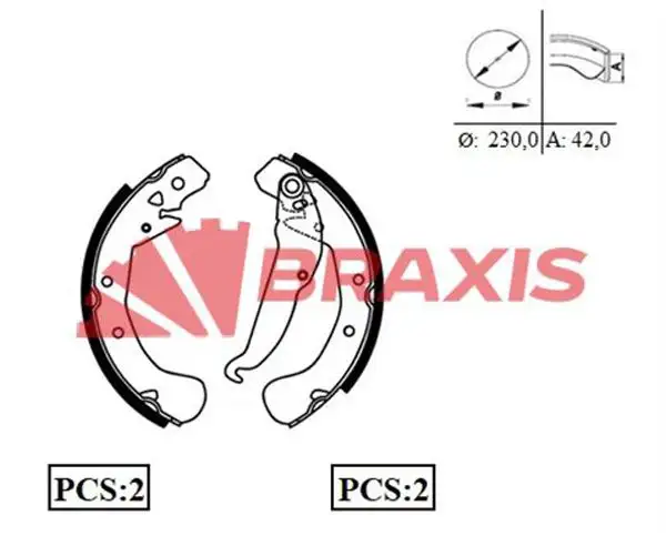 BRAXIS AC0057 Arka Fren Balatası