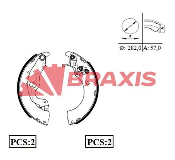 BRAXIS AC0068 Arka Fren Balatası