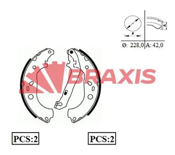 BRAXIS AC0079 Arka Fren Balatası
