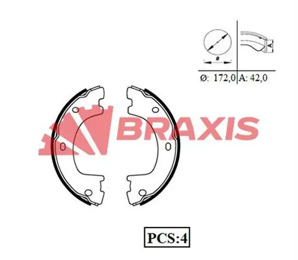 BRAXIS AC0084 El Fren Balatası 2E0698525D