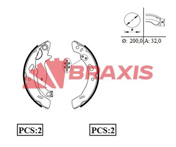 BRAXIS AC0086 Arka Fren Balatası