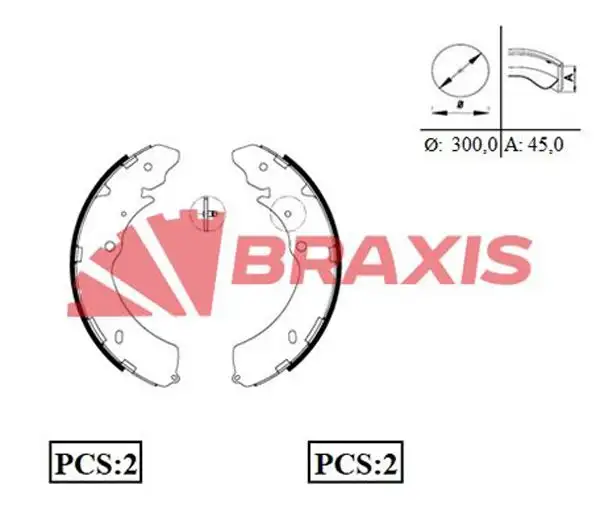 BRAXIS AC0090 Arka Fren Balatası 8980180360