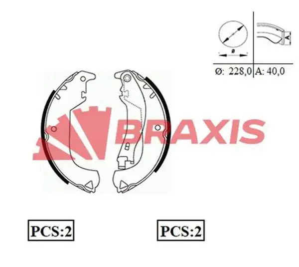 BRAXIS AC0092 Arka Fren Balatası