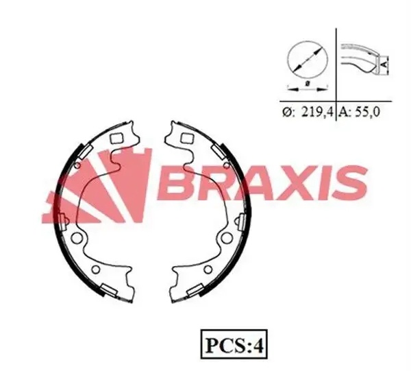 BRAXIS AC0094 Arka Fren Balatası