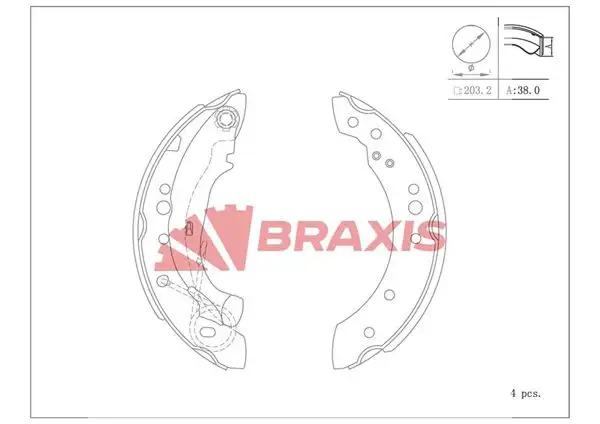 BRAXIS AC0121 Arka Fren Balatası 8671020713