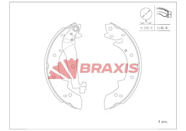 BRAXIS AC0122 Arka Fren Balatası 34211157302