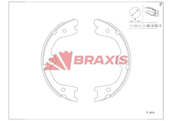 BRAXIS AC0127 El Fren Balatası