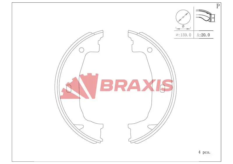 BRAXIS AC0192 El Fren Balatası