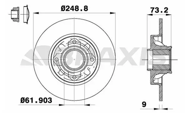 BRAXIS AD0134 Arka Fren Diski 424966