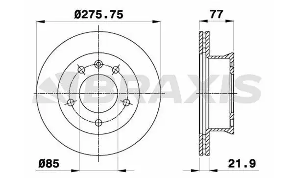 BRAXIS AD0147 Ön Fren Diski