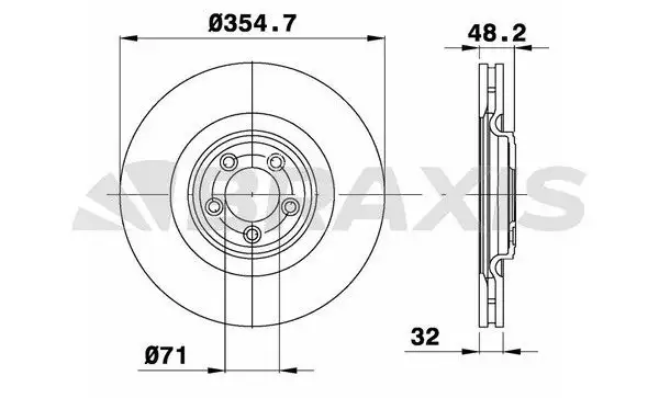 BRAXIS AD1047 Ön Fren Diski