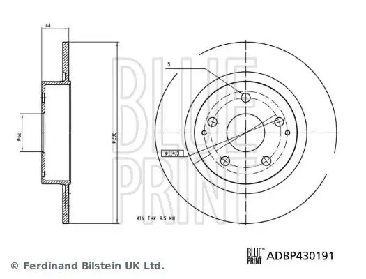 BLUEPRINT ADBP430191 Arka Fren Diski 424310D210