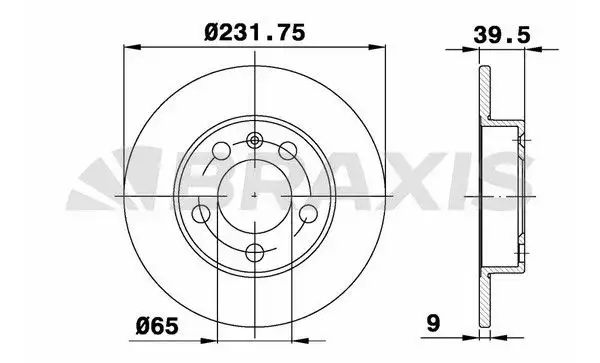 BRAXIS AE0021 Arka Fren Diski 1J0615601P