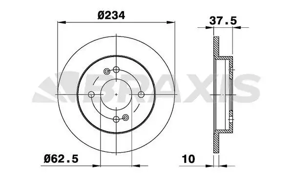 BRAXIS AE0126 Arka Fren Diski