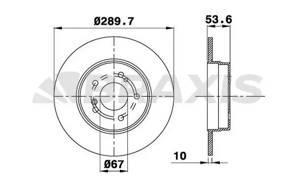 BRAXIS AE0143 Arka Fren Diski A2104231012