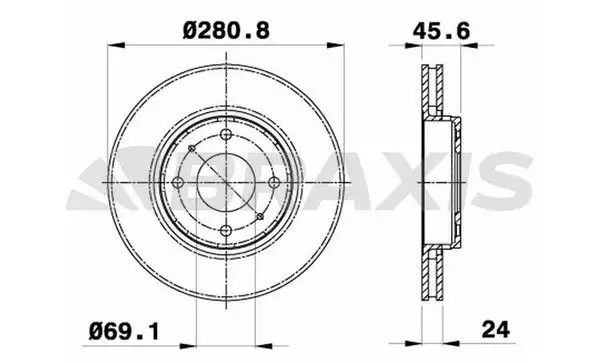 BRAXIS AE0180 Ön Fren Diski M818027