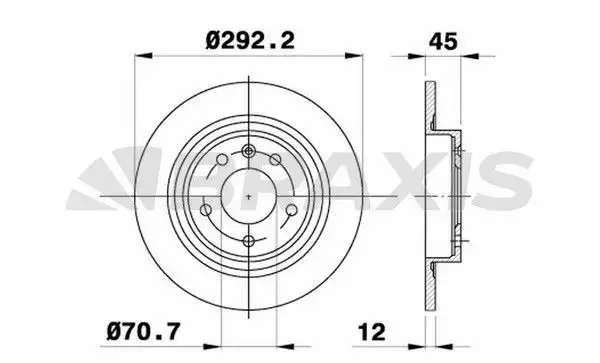 BRAXIS AE0233 Arka Fren Diski 402060M802