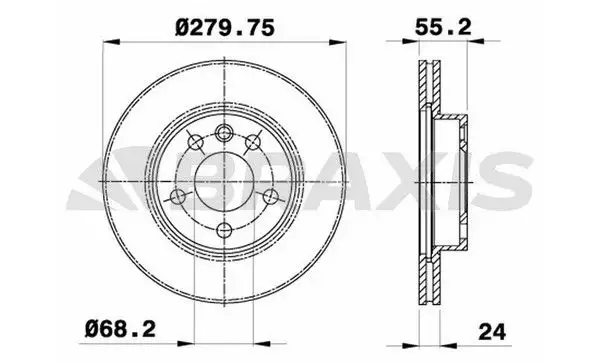 BRAXIS AE0237 Ön Fren Diski 7D0615301C