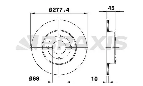 BRAXIS AE0420 Arka Fren Diski 4320699J04