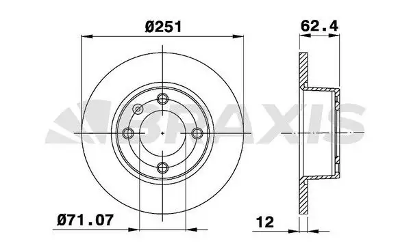 BRAXIS AE0483 Arka Fren Diski 4246L6