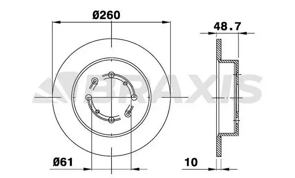 BRAXIS AE0562 Arka Fren Diski SDB000290