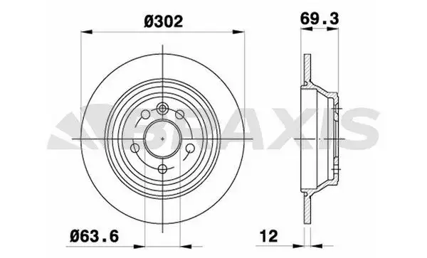 BRAXIS AE0598 Arka Fren Diski